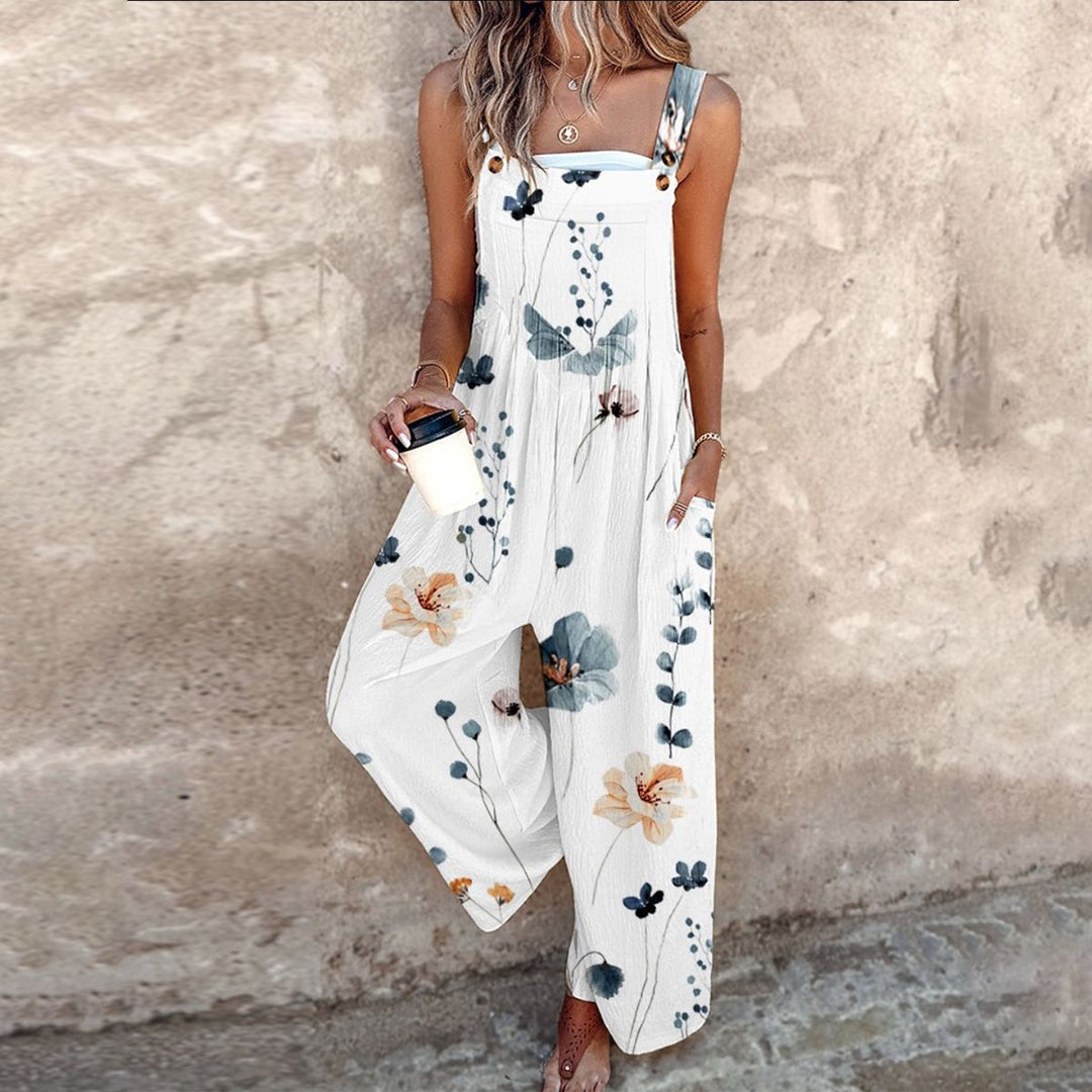 Jumpsuit Relaxed Fit in Nero Stampato | Nico Milan