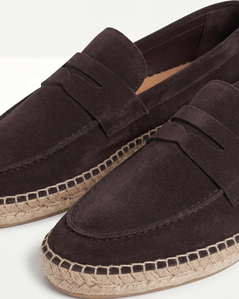 Espadrillas Riviera in Camoscio Caffè