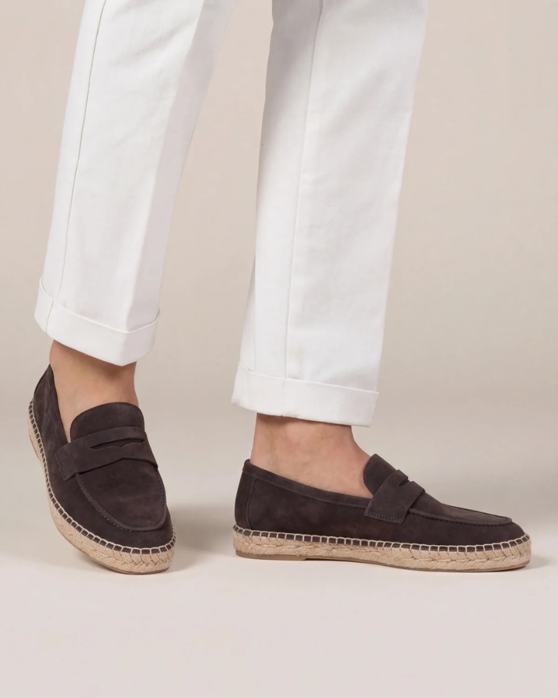 Espadrillas Riviera in Camoscio Caffè