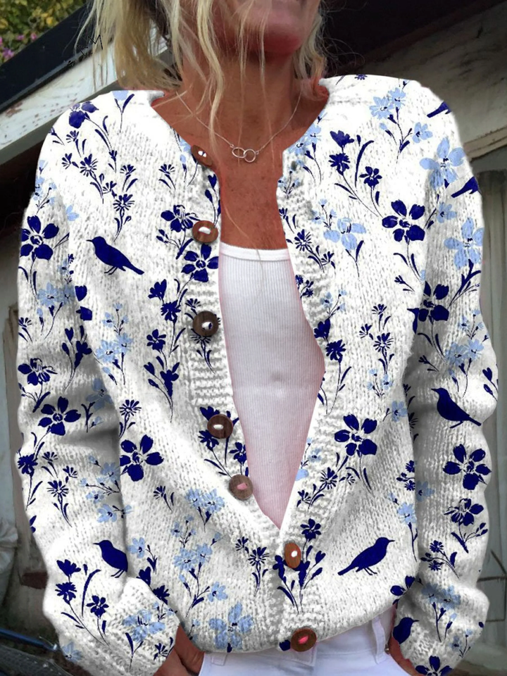 Zoé | Cardigan in maglia a fiori vintage | Nico Milan