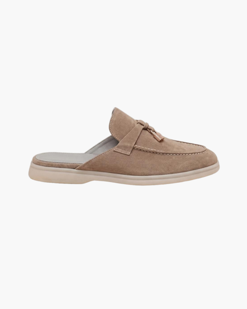 Mule Mediterraneo in Camoscio Beige