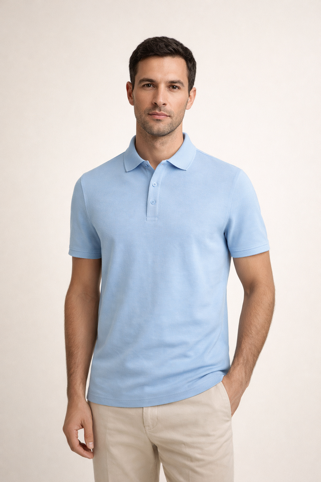 Polo Raffinata Azzurra Chiara