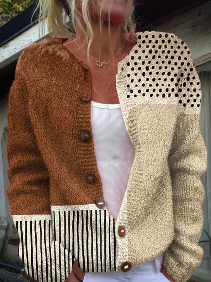 Emma | Cardigan in maglia a pois minimal | Nico Milan