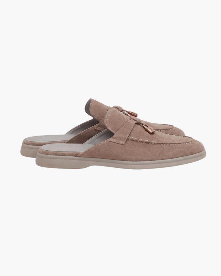 Mule Mediterraneo in Camoscio Beige