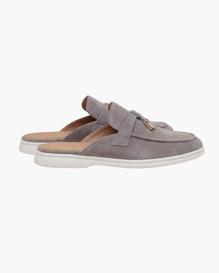 Mule Mediterraneo in Camoscio Grigio Chiaro