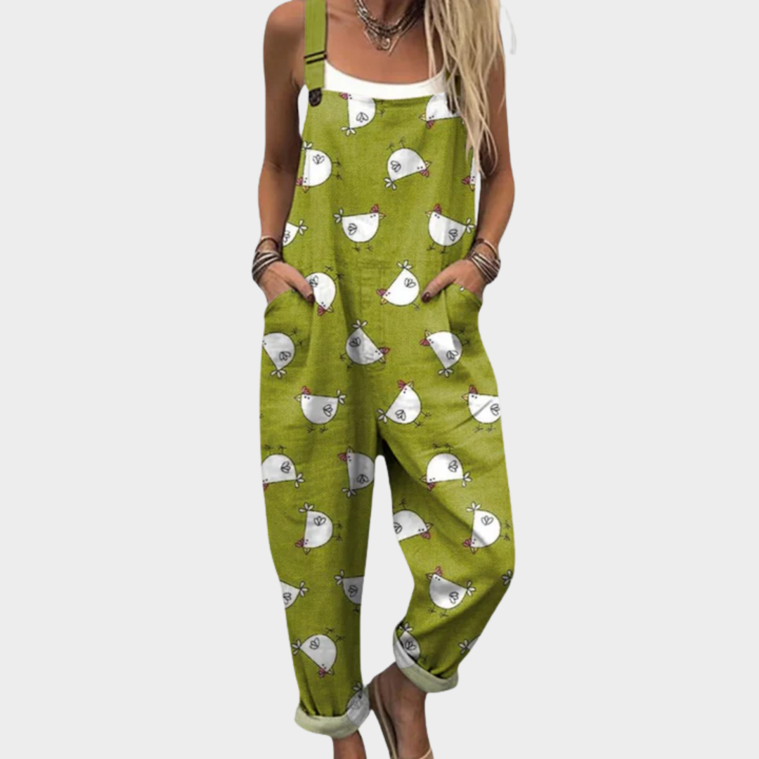 Salopette – Comfy Oversized Jumpsuit with Bird Illustration | Nico Milan