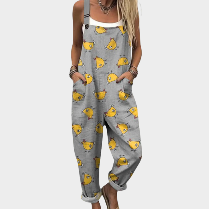 Salopette – Comfy Oversized Jumpsuit with Bird Illustration | Nico Milan