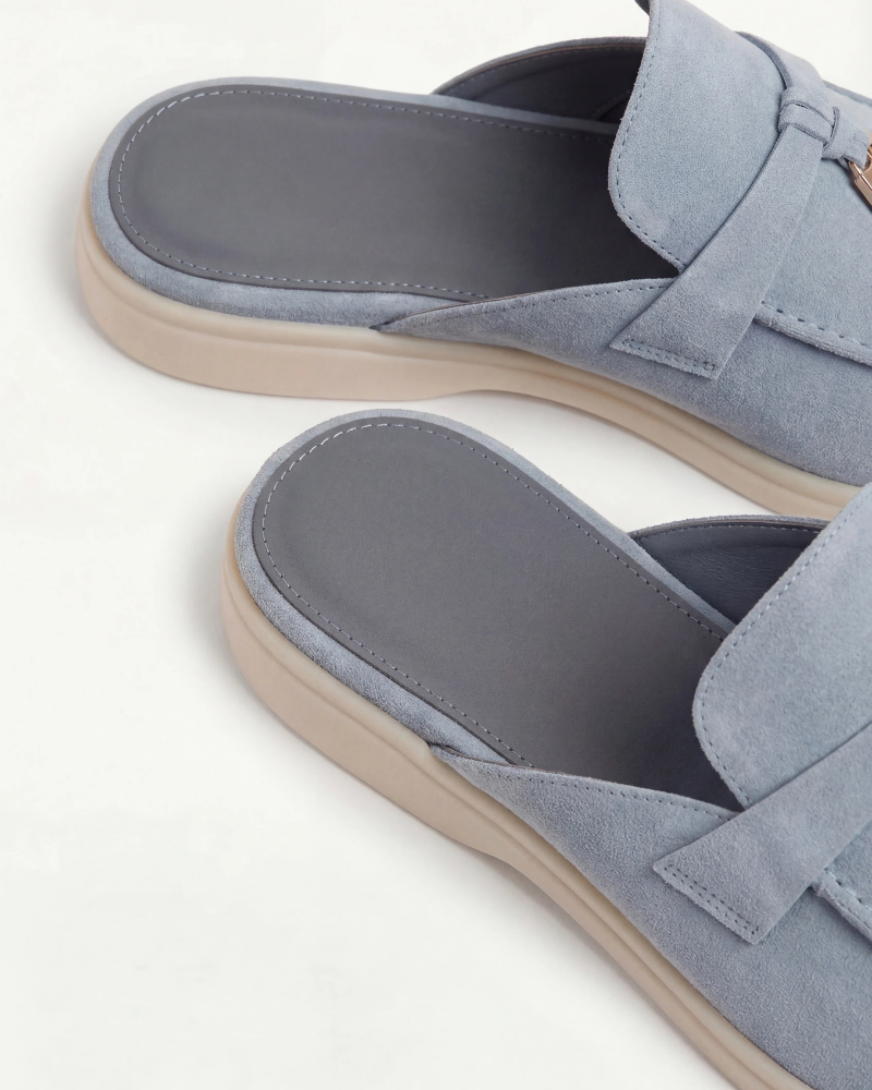 Mule Mediterraneo in Camoscio Blu Cielo