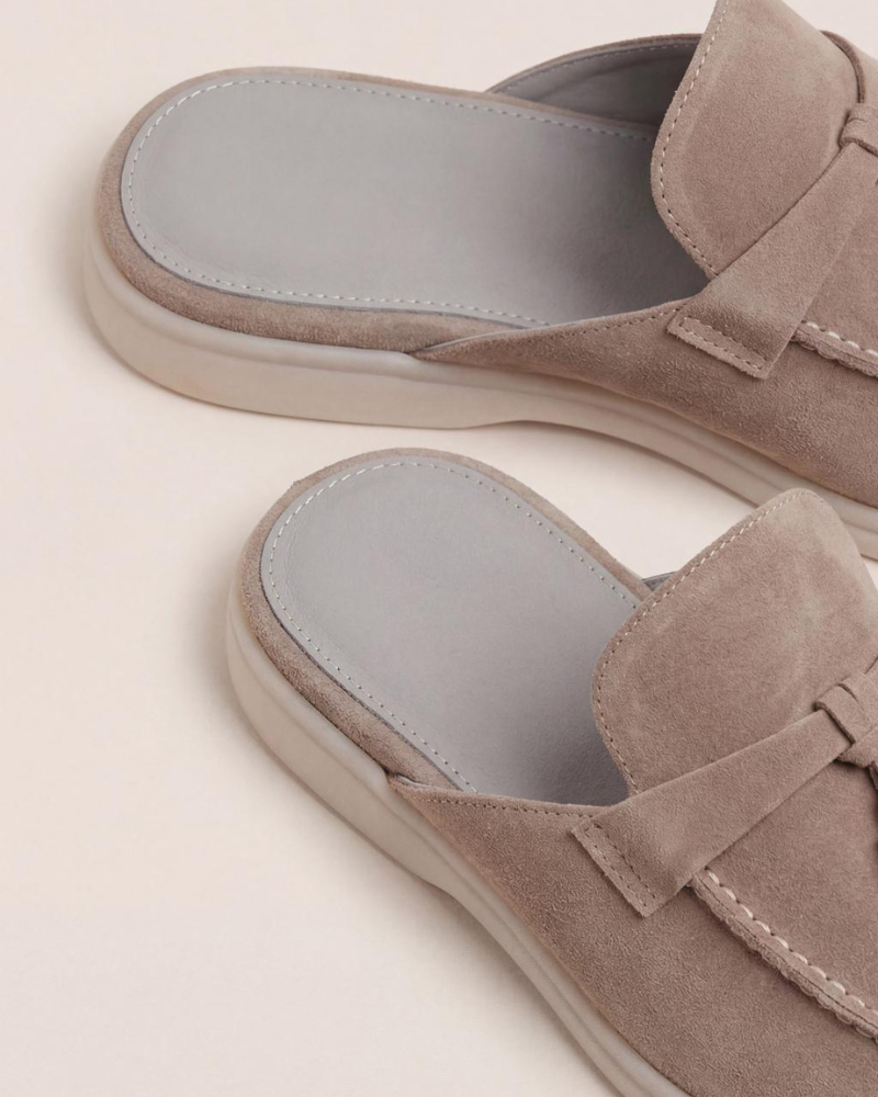 Mule Mediterraneo in Camoscio Beige