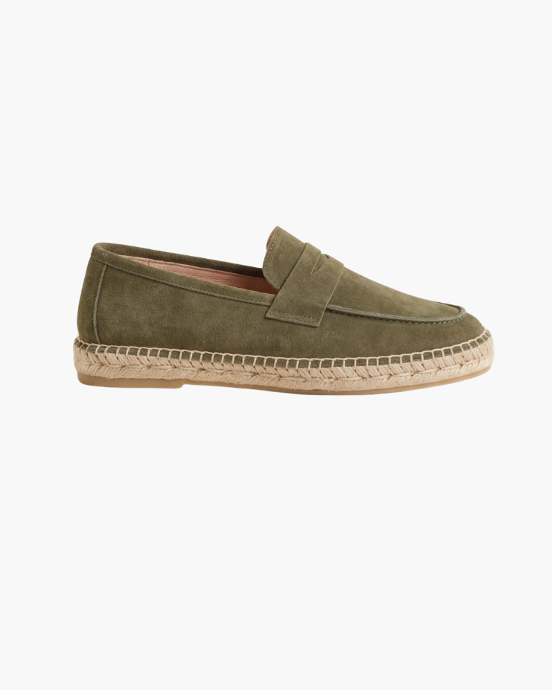 Espadrillas Riviera in Camoscio Verde Oliva