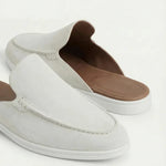 Yacht Mule in Camoscio Bianco | Nico Milan