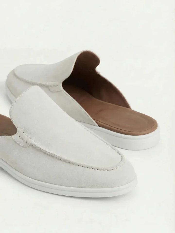 Yacht Mule in Camoscio Bianco | Nico Milan