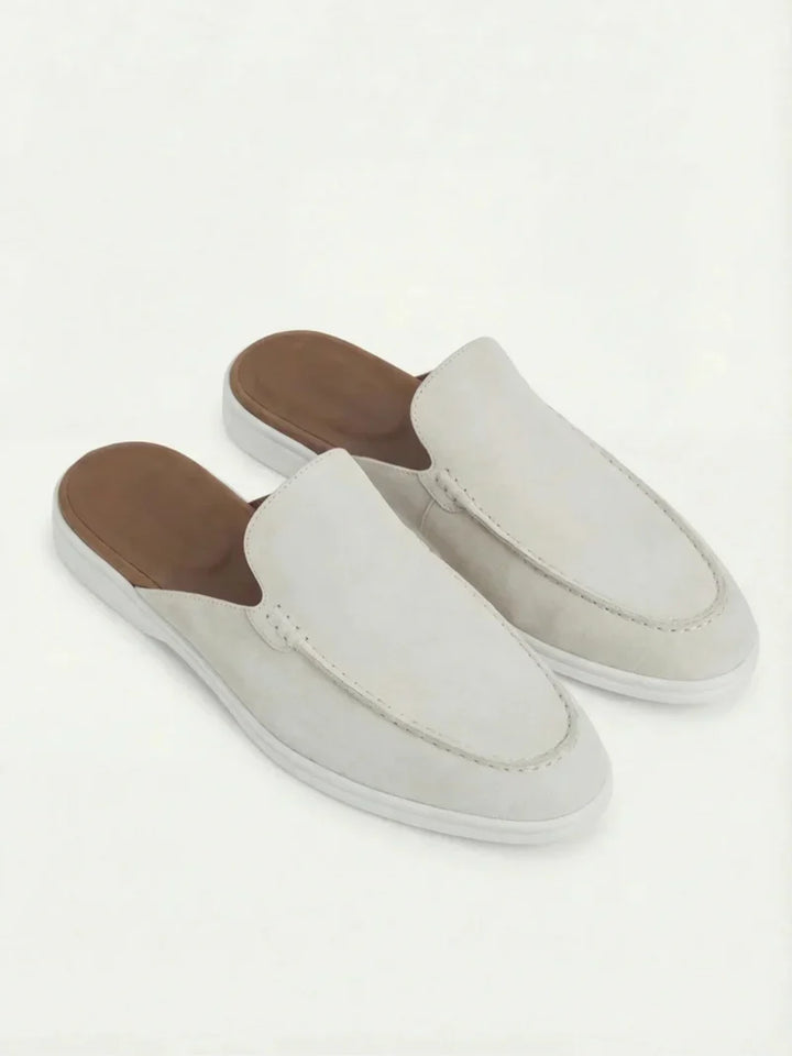 Yacht Mule in Camoscio Bianco | Nico Milan