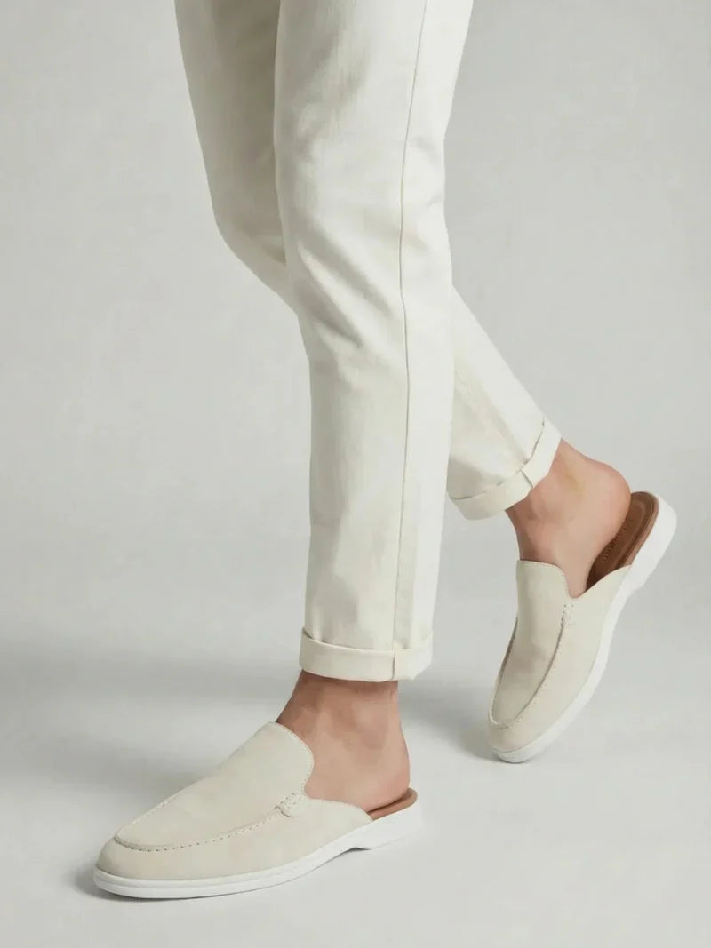 Yacht Mule in Camoscio Bianco | Nico Milan