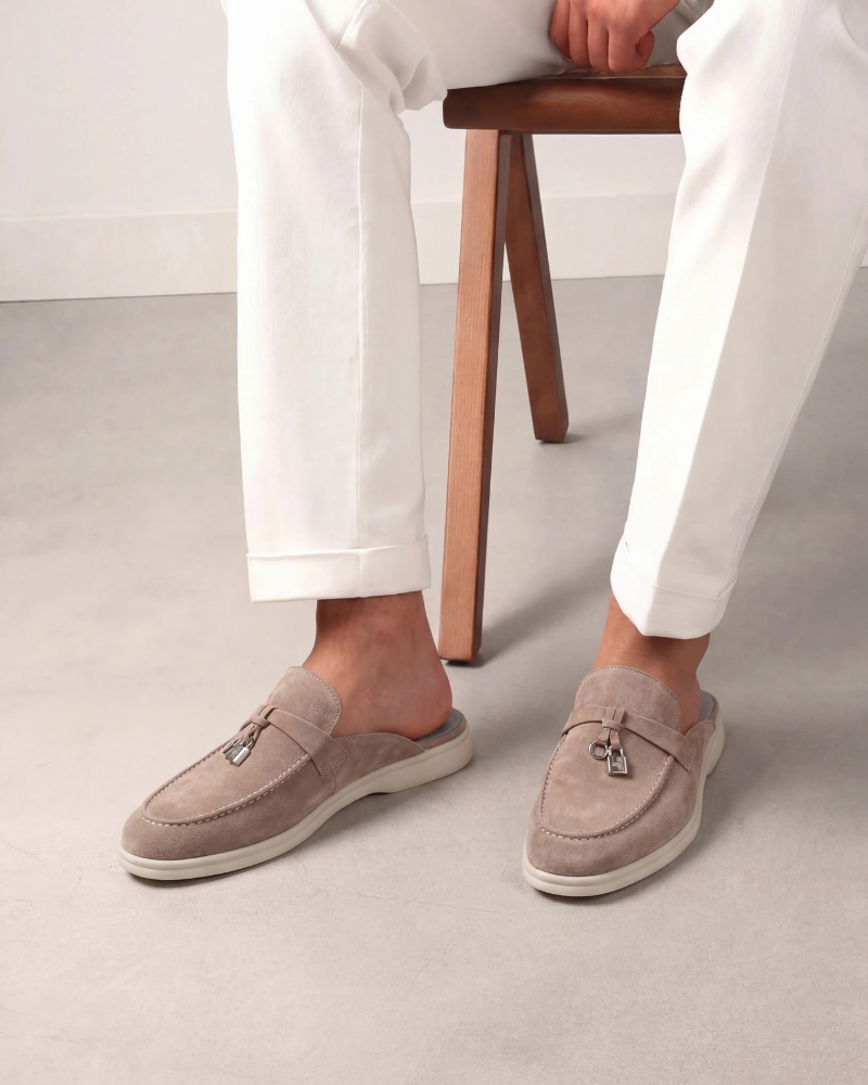 Mule Mediterraneo in Camoscio Beige
