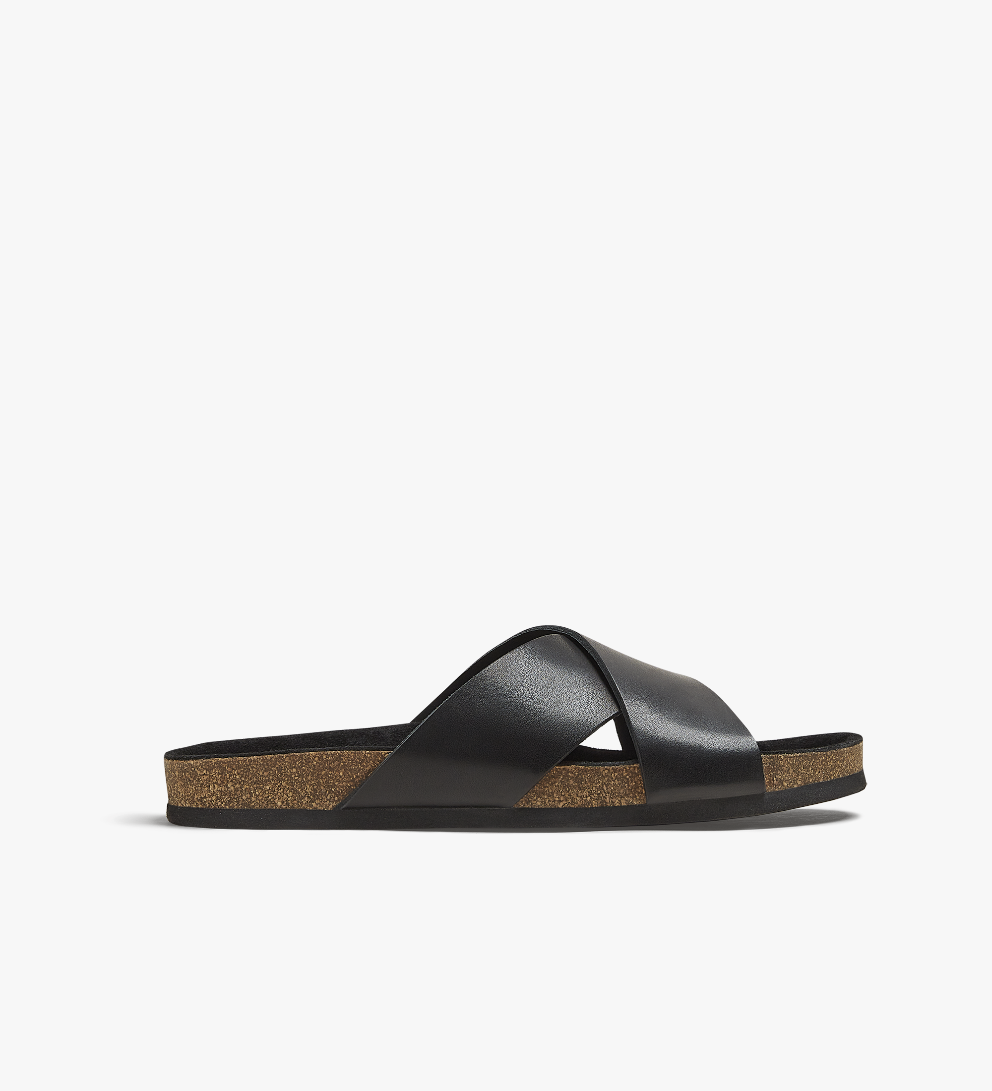 Sandalo Amalfi in Pelle Nera | Nico Milan