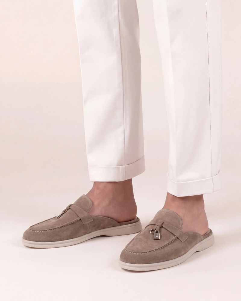 Mule Mediterraneo in Camoscio Beige