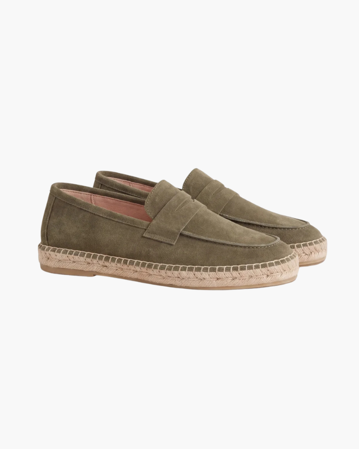 Espadrillas Riviera in Camoscio Verde Oliva