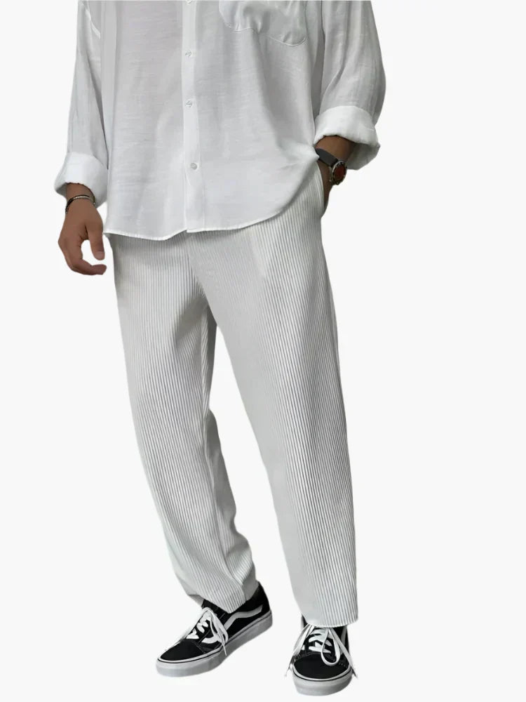 Pantaloni Plissé Relax Fit | Nico Milan