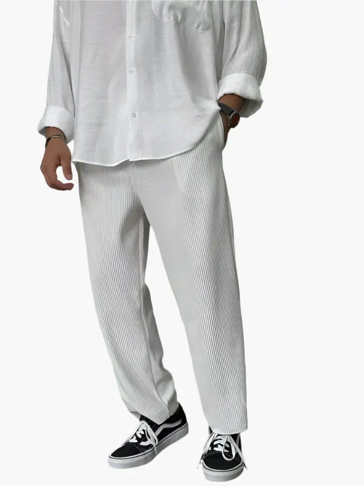 Pantaloni Plissé Relax Fit | Nico Milan