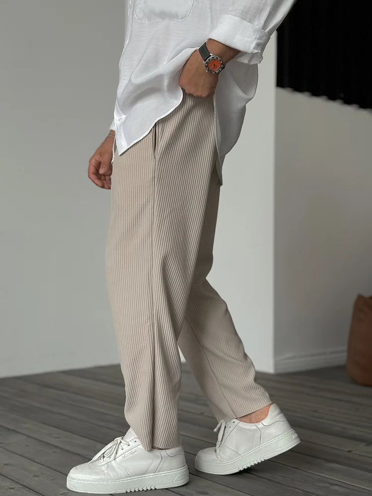 Pantaloni Plissé Relax Fit | Nico Milan