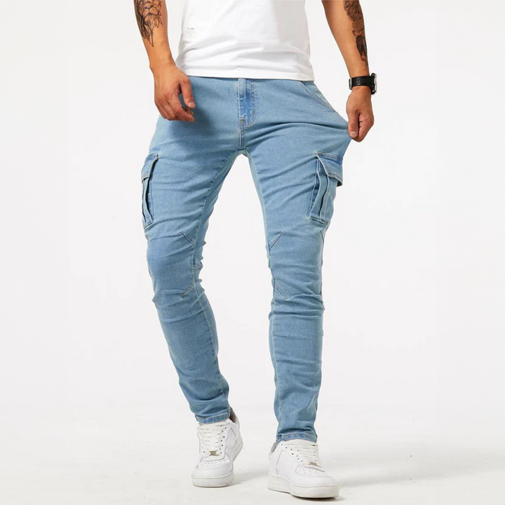 Jeans Cargo Aldo in Denim Stretch | Nico Milan