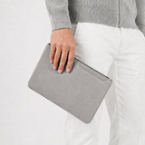 Borsa Clutch Alcantara Grigio Moonstone
