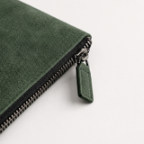 Borsa Clutch Alcantara Verde Notte
