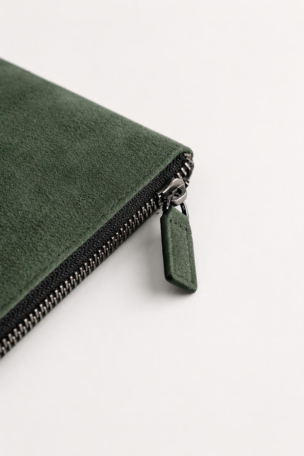 Borsa Clutch Alcantara Verde Notte