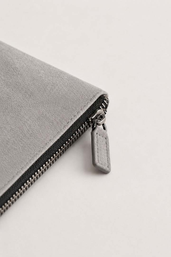 Borsa Clutch Alcantara Grigio Moonstone
