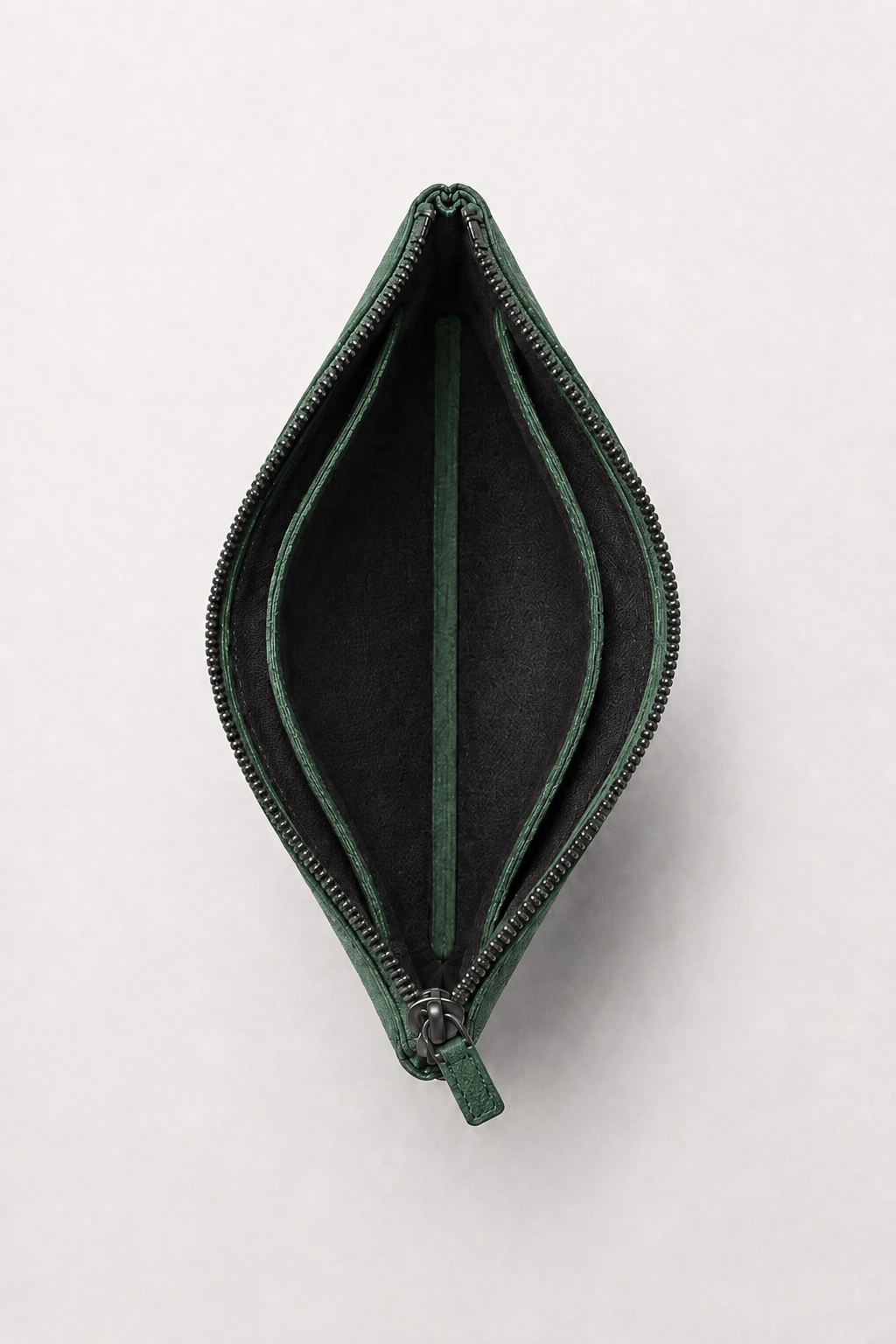 Borsa Clutch Alcantara Verde Notte