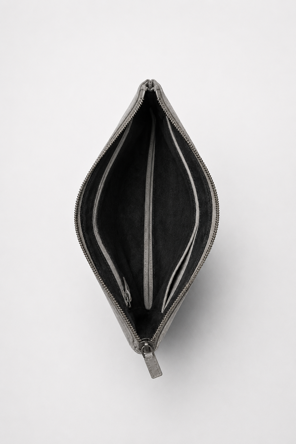 Borsa Clutch Alcantara Grigio Moonstone