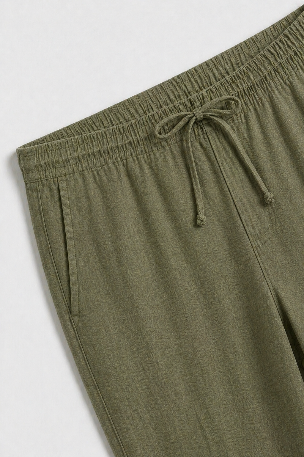 Pantaloni Bayside in Lino Olive