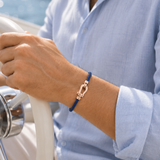 Bracciale Aurelio Blu Navy / Oro Rosa
