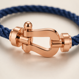 Bracciale Aurelio Blu Navy / Oro Rosa
