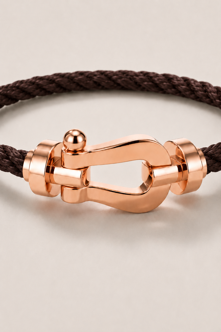 Bracciale Aurelio Marrone Scuro / Oro Rosa
