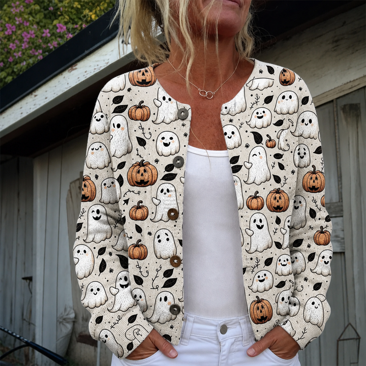 Léa | Gilet Halloween con motivo fantasma | Nico Milan