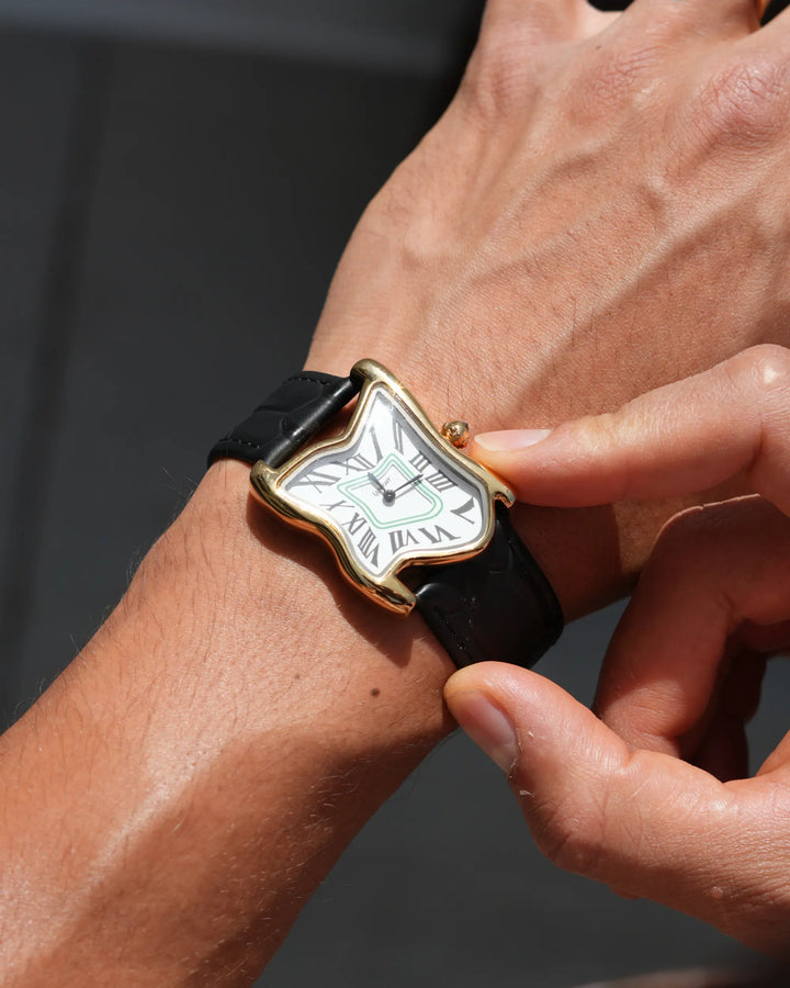 Orologio Melting Quadrato Oro Large | Nico Milan
