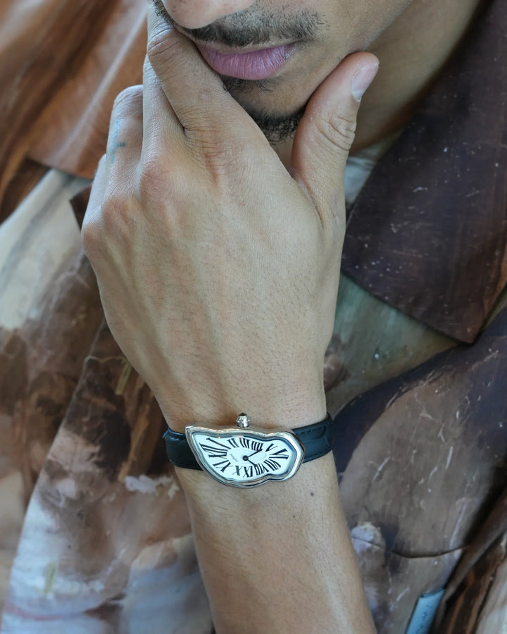 Orologio Melting Argento Large | Nico Milan