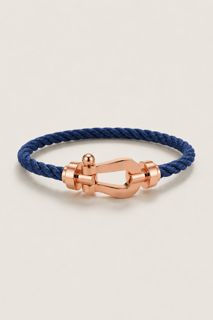 Bracciale Aurelio Blu Navy / Oro Rosa