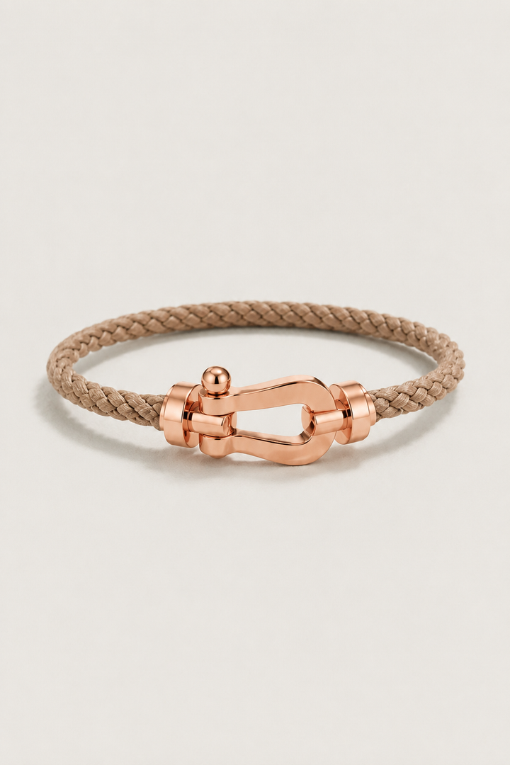 Bracciale Aurelio Marrone Chiaro / Oro Rosa