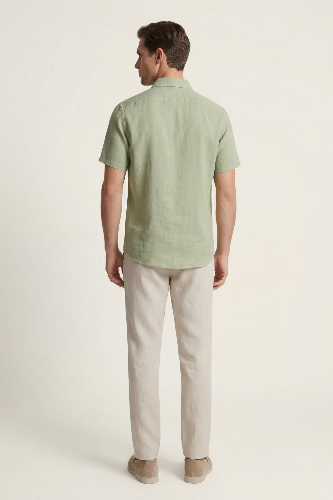 Set di Lino Trento Verde Menta/Beige
