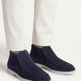 High Top Capri in Camoscio Blu Navy | Nico Milan