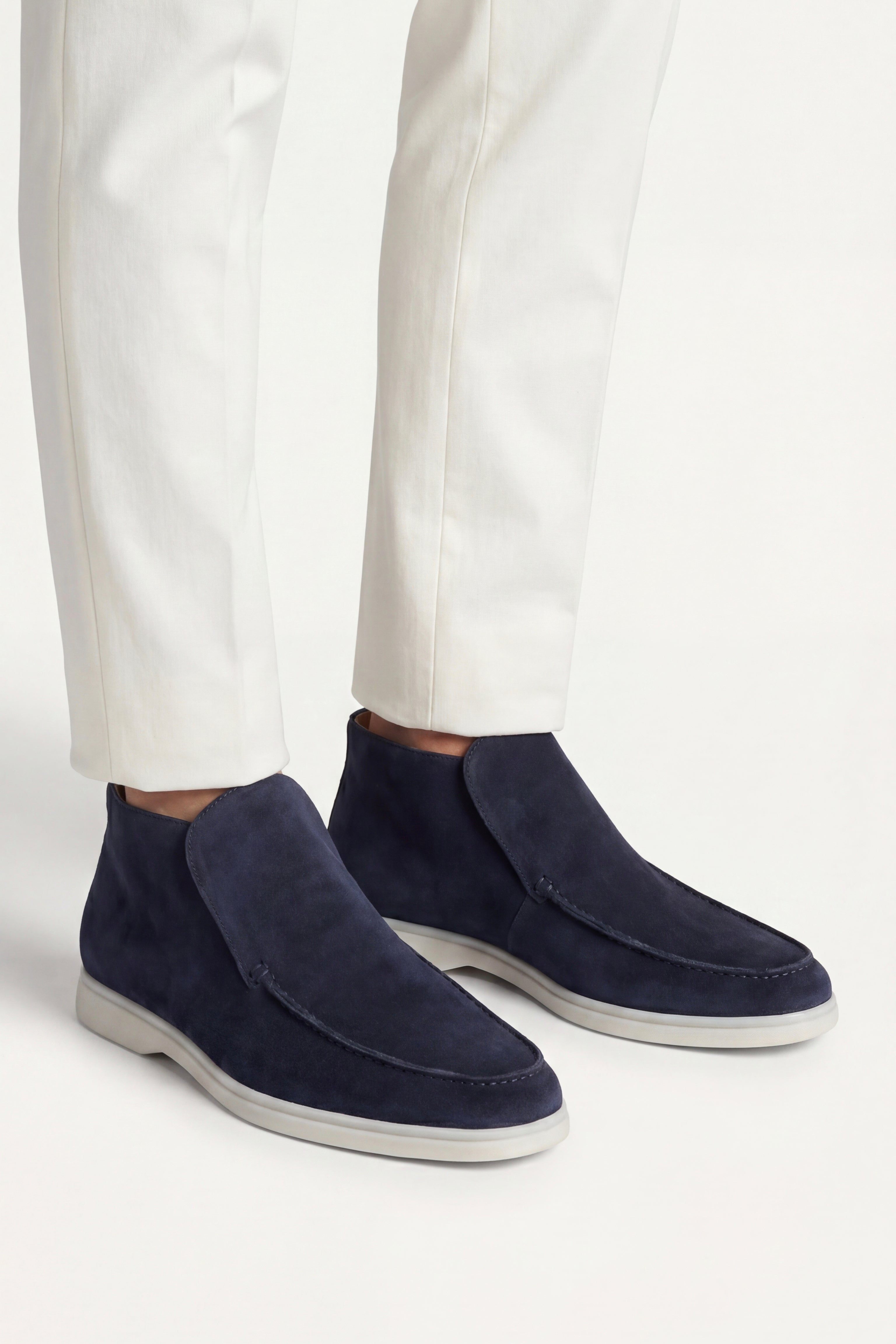 High Top Capri in Camoscio Blu Navy | Nico Milan