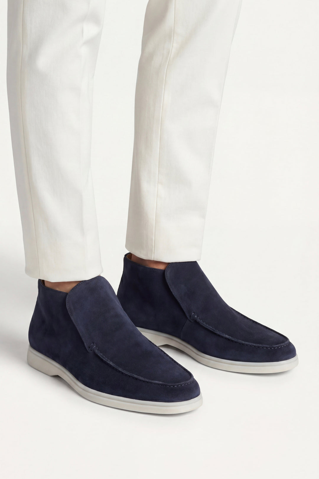 High Top Capri in Camoscio Blu Navy | Nico Milan