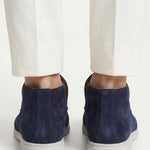 High Top Capri in Camoscio Blu Navy | Nico Milan
