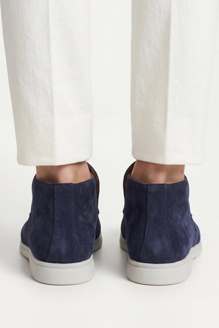 High Top Capri in Camoscio Blu Navy | Nico Milan