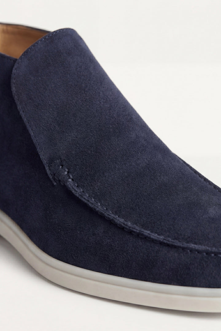 High Top Capri in Camoscio Blu Navy | Nico Milan