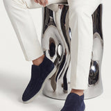 High Top Capri in Camoscio Blu Navy | Nico Milan