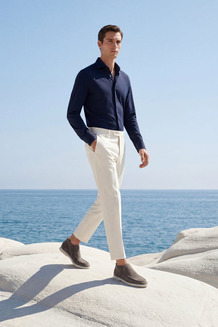 High Top Capri in Camoscio Verde Oliva | Nico Milan